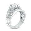 Thumbnail Image 1 of Previously Owned - 1.00 CT. T.W. Princess-Cut Diamond Bridal Set in 10K White Gold