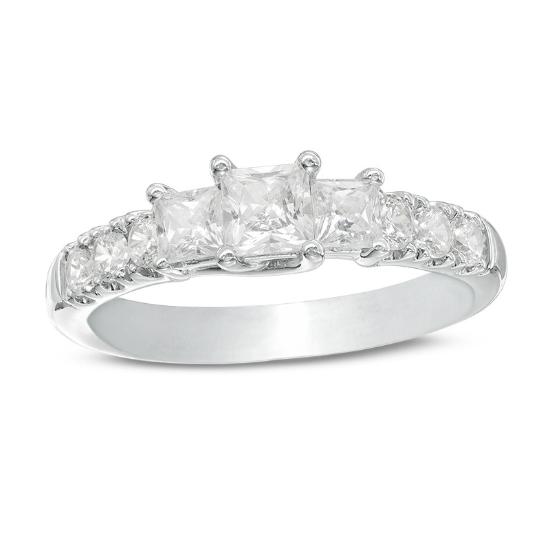 Previously Owned -  1.21 CT. T.W. Princess-Cut Diamond Ring in 14K White Gold|Peoples Jewellers