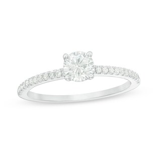 Previously Owned - 0.58 CT. T.W. Diamond Engagement Ring in 14K White Gold