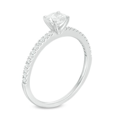 Previously Owned - 0.58 CT. T.W. Diamond Engagement Ring in 14K White Gold