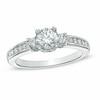 Thumbnail Image 1 of Previously Owned - 1.00 CT. T.W. Diamond Past Present Future® Engagement Ring in 14K White Gold