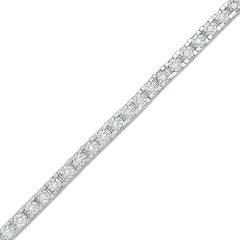 Main Image 1 of Previously Owned - 0.50 CT. T.W. Diamond Tennis Bracelet in 10K White Gold