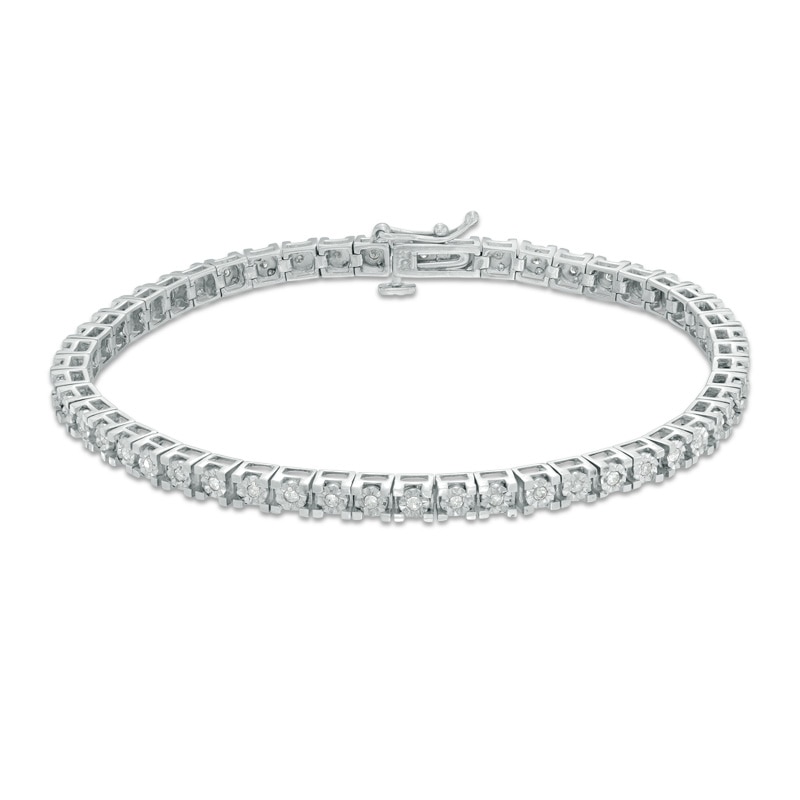 Main Image 2 of Previously Owned - 0.50 CT. T.W. Diamond Tennis Bracelet in 10K White Gold