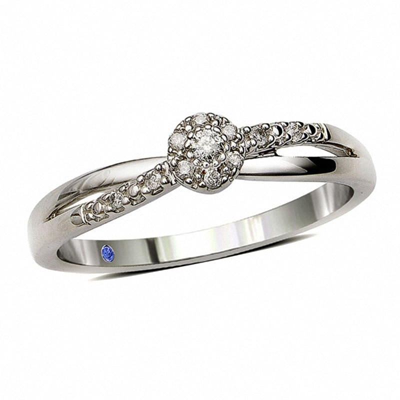 Previously Owned - 0.05 CT. T.W. Diamond Wonderland Promise Ring in Sterling Silver|Peoples Jewellers