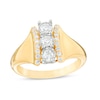 Thumbnail Image 1 of Previously Owned - 0.45 CT. T.W. Diamond Past Present Future® Linear Ring in 14K Gold