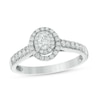 Thumbnail Image 1 of Previously Owned - 0.45 CT. T.W. Oval Diamond Double Frame Engagement Ring in 14K White Gold