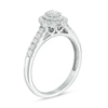 Thumbnail Image 2 of Previously Owned - 0.45 CT. T.W. Oval Diamond Double Frame Engagement Ring in 14K White Gold