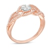 Previously Owned - 0.30 CT. T.W. Composite Diamond Swirl Bypass Ring in 10K Rose Gold