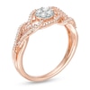 Previously Owned - 0.30 CT. T.W. Composite Diamond Swirl Bypass Ring in 10K Rose Gold