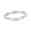 Thumbnail Image 1 of Previously Owned - 0.085 CT. T.W. Diamond Marquise Frame Vintage-Style Anniversary Band in 10K White Gold