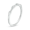 Thumbnail Image 3 of Previously Owned - 0.05 CT. T.W. Diamond Bamboo Anniversary Band in 10K White Gold