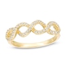 Thumbnail Image 0 of Previously Owned - 0.19 CT. T.W. Diamond Twist Infinity Ring in 10K Gold