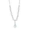 Thumbnail Image 0 of Previously Owned - 1.00 CT. T.W. Composite Diamond Teardrop Infinity Necklace in 10K White Gold - 17"