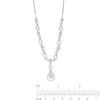 Thumbnail Image 2 of Previously Owned - 1.00 CT. T.W. Composite Diamond Teardrop Infinity Necklace in 10K White Gold - 17"