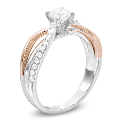 Previously Owned - 0.75 CT. T.W. Diamond Split Shank Engagement Ring in 14K Two-Tone Gold (I/I2)