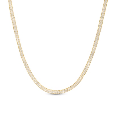 Previously Owned - Cubic Zirconia Mesh Chain Necklace in 14K Gold