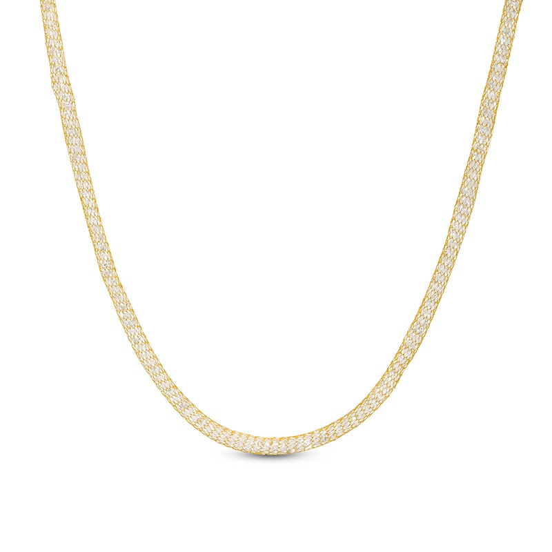 Previously Owned - Cubic Zirconia Mesh Chain Necklace in 14K Gold|Peoples Jewellers