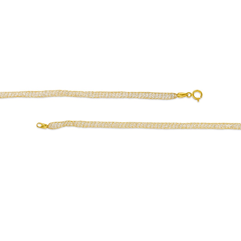 Previously Owned - Cubic Zirconia Mesh Chain Necklace in 14K Gold