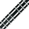 Thumbnail Image 2 of Previously Owned - Men's 0.28 CT. T.W. Diamond Triple Row Link Bracelet in Stainless Steel and Black IP - 8.75"