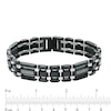 Thumbnail Image 3 of Previously Owned - Men's 0.28 CT. T.W. Diamond Triple Row Link Bracelet in Stainless Steel and Black IP - 8.75"