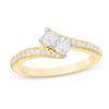 Thumbnail Image 1 of Previously Owned - Ever Us™ 0.50 CT. T.W. Two-Stone Diamond Bypass Ring in 14K Gold