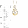 Previously Owned - 0.15 CT. T.W. Round and Baguette Cut Diamond Composite Infinity Pendant in 10K Gold