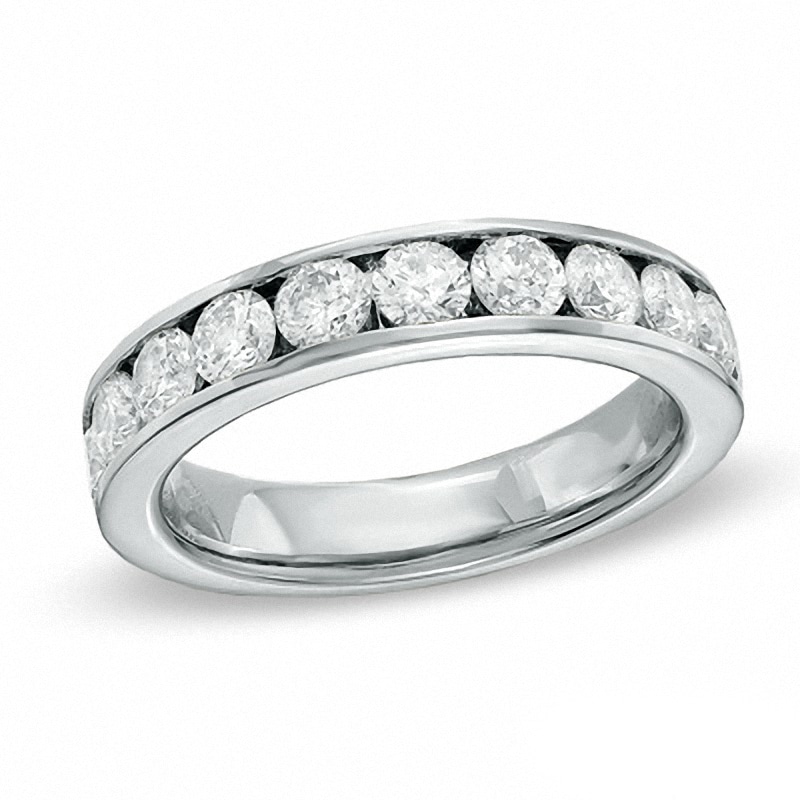 Previously Owned - 1.00 CT. T.W. Diamond Channel Band in 14K White Gold (I/I1)|Peoples Jewellers