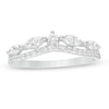 Thumbnail Image 0 of Previously Owned - 0.33 CT. T.W. Diamond Art Deco Contour Anniversary Band in 14K White Gold