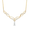 Thumbnail Image 1 of Previously Owned - 0.10 CT. T.W. Diamond Chevron Necklace in 10K Gold