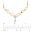 Thumbnail Image 3 of Previously Owned - 0.10 CT. T.W. Diamond Chevron Necklace in 10K Gold