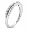 Previously Owned - 0.25 CT. T.W. Diamond Twist Contour Band in 14K White Gold