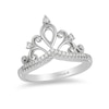 Thumbnail Image 0 of Previously Owned - Enchanted Disney Princess 0.085 CT. T.W. Diamond Tiara Ring in Sterling Silver