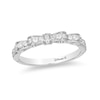 Previously Owned - Enchanted Disney Snow White 0.23 CT. T.W. Diamond Bow Wedding Band in 14K White Gold