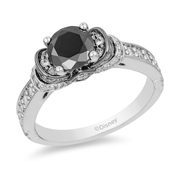 Previously Owned - Enchanted Disney Villains Evil Queen 1.50 CT. T.W. Black Diamond Ring in 14K White Gold