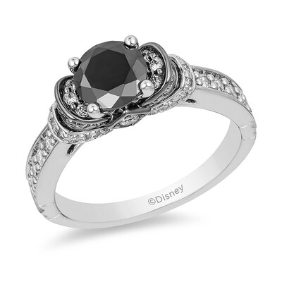 Previously Owned - Enchanted Disney Villains Evil Queen 1.50 CT. T.W. Black Diamond Ring in 14K White Gold