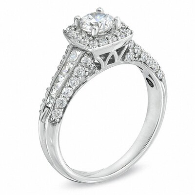 Previously Owned - Celebration  Lux® 1.45 CT. T.W. Diamond Engagement Ring in 18K White Gold (I/SI2)