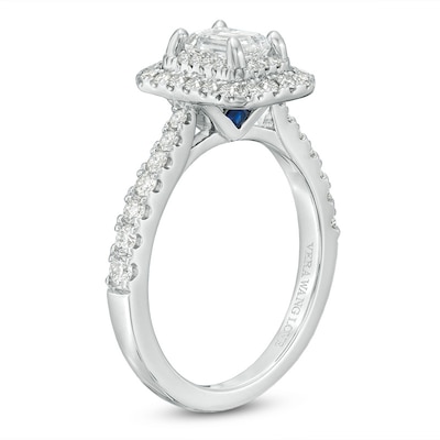 Previously Owned - Vera Wang Love Collection 1.29 CT. T.W. Emerald-Cut Diamond Engagement Ring in 14K White Gold