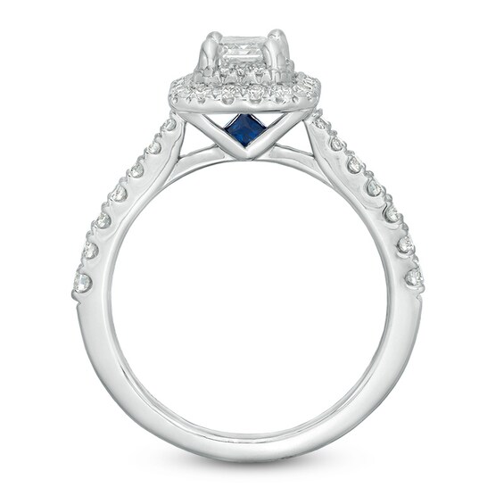 Previously Owned - Vera Wang Love Collection 1.29 CT. T.W. Emerald-Cut Diamond Engagement Ring in 14K White Gold