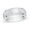 Thumbnail Image 0 of Previously Owned - Vera Wang Love Collection Men's Blue Sapphire Four Stone Wedding Band in 14K White Gold