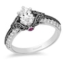 Previously Owned - Enchanted Disney Villains Evil Queen 0.95 CT. T.W. Oval Diamond Ring in 14K White Gold with Rhodium