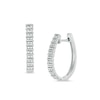 Thumbnail Image 0 of Previously Owned - 0.23 CT. T.W. Diamond Two Row Hoop Earrings in Sterling Silver