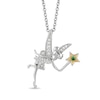 Previously Owned - Enchanted Disney Tinker Bell Tourmaline and 0.086 CT. T.W. Diamond Pendant