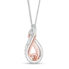 Thumbnail Image 3 of Previously Owned - Interwoven™ 0.16 CT. T.W. Diamond Pendant in Sterling Silver and 10K Rose Gold - 19"