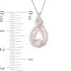 Thumbnail Image 4 of Previously Owned - Interwoven™ 0.16 CT. T.W. Diamond Pendant in Sterling Silver and 10K Rose Gold - 19"