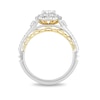 Thumbnail Image 2 of Previously Owned - Enchanted Disney Belle 1.23 CT. T.W. Oval Diamond Double Frame Engagement Ring in 14K Two-Tone Gold