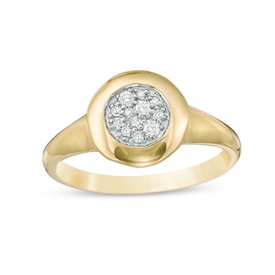 Previously Owned - Rea AuRA™ Collection 0.085 CT. T.W. Composite Diamond Ring in 10K Gold