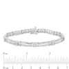 Thumbnail Image 2 of Previously Owned - 2.00 CT. T.W. Baguette and Round Diamond Link Bracelet in 10K White Gold - 7.5"