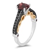 Previously Owned - Enchanted Disney Villains Evil Queen Oval Garnet and 0.23 CT. T.W. Diamond Ring