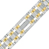 Thumbnail Image 0 of Previously Owned - Men's 0.27 CT. T.W. Diamond Triple Row Link Bracelet in Stainless Steel and Yellow IP - 8.75"
