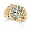 Previously Owned - Men's 1.00 CT. T.W. Diamond Vertical Stripe Ring in 10K Gold